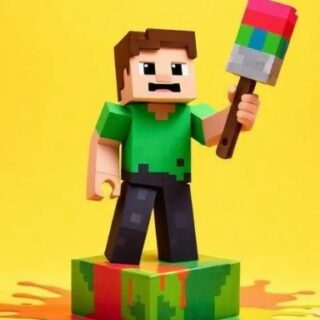 BTS Minecraft Coloring Time